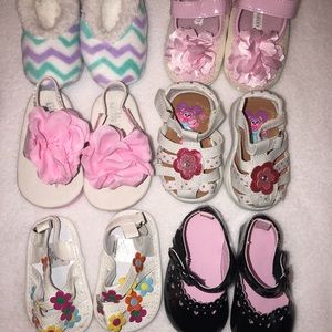 Baby Girl Shoes, 6 pair